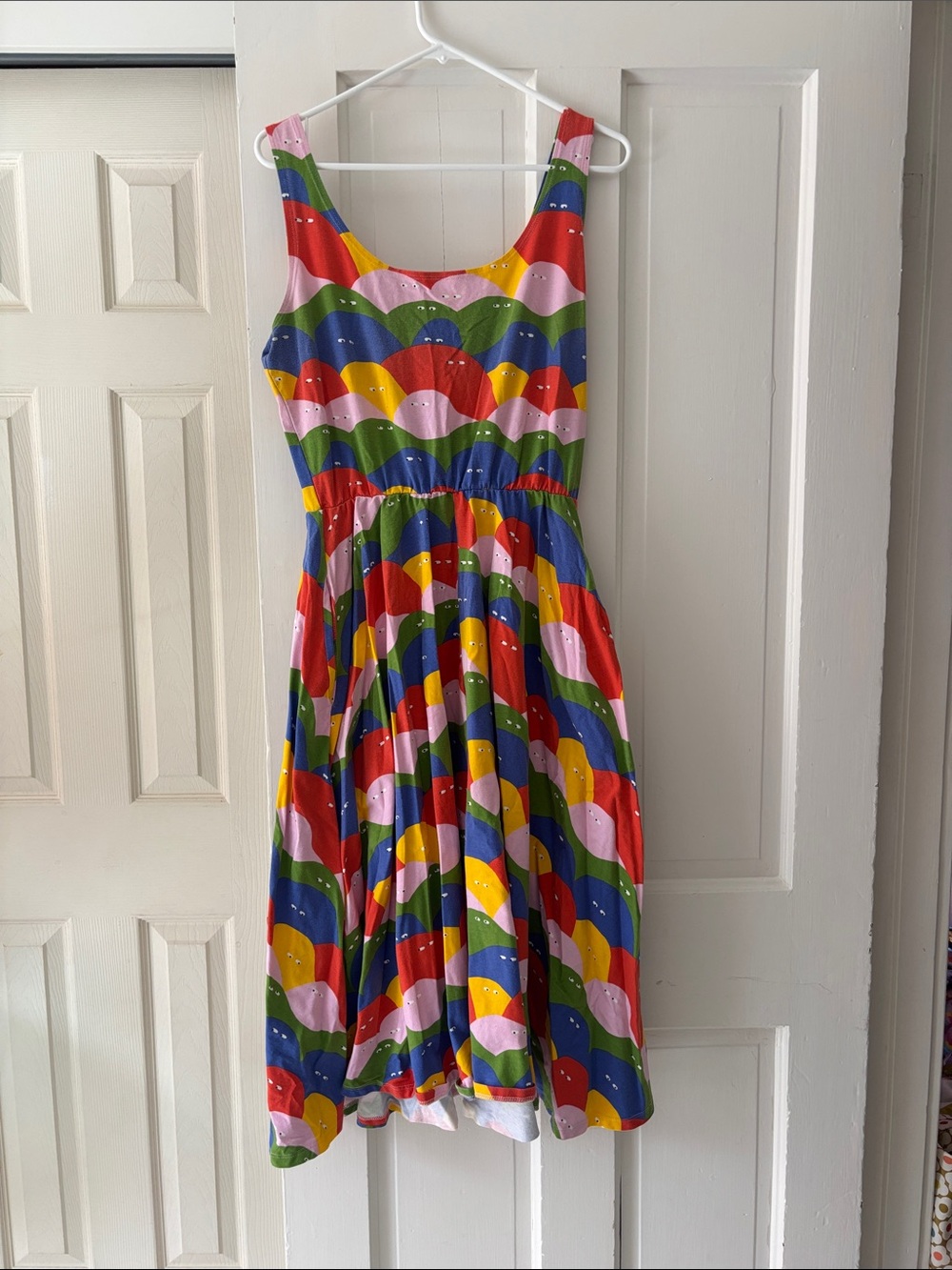 Nooworks Multicolor Lump Vacation Midi Dress — Red, Blue, Green, Yellow, Pink